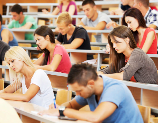Students in classroom at Dou Institute